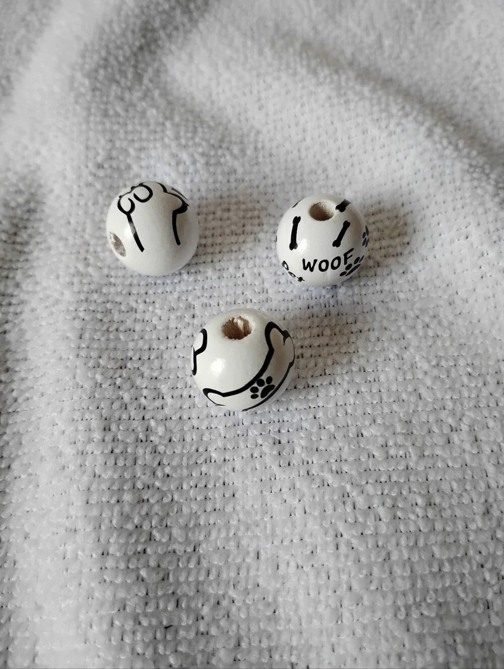 Kids Pet-Themed Bead Necklace - Black & White